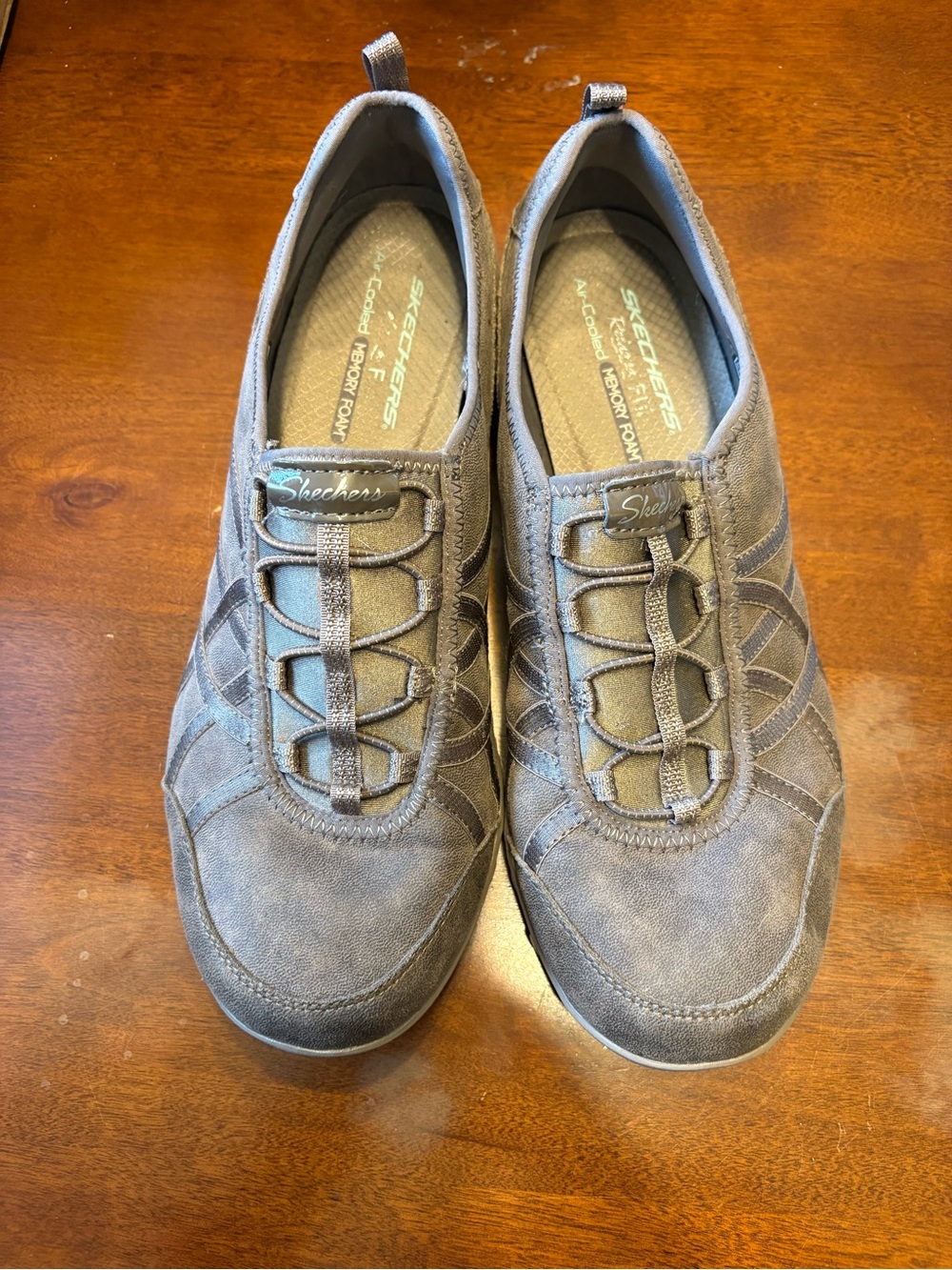 Skechers Women's Gray Slip-On Athletic Shoes